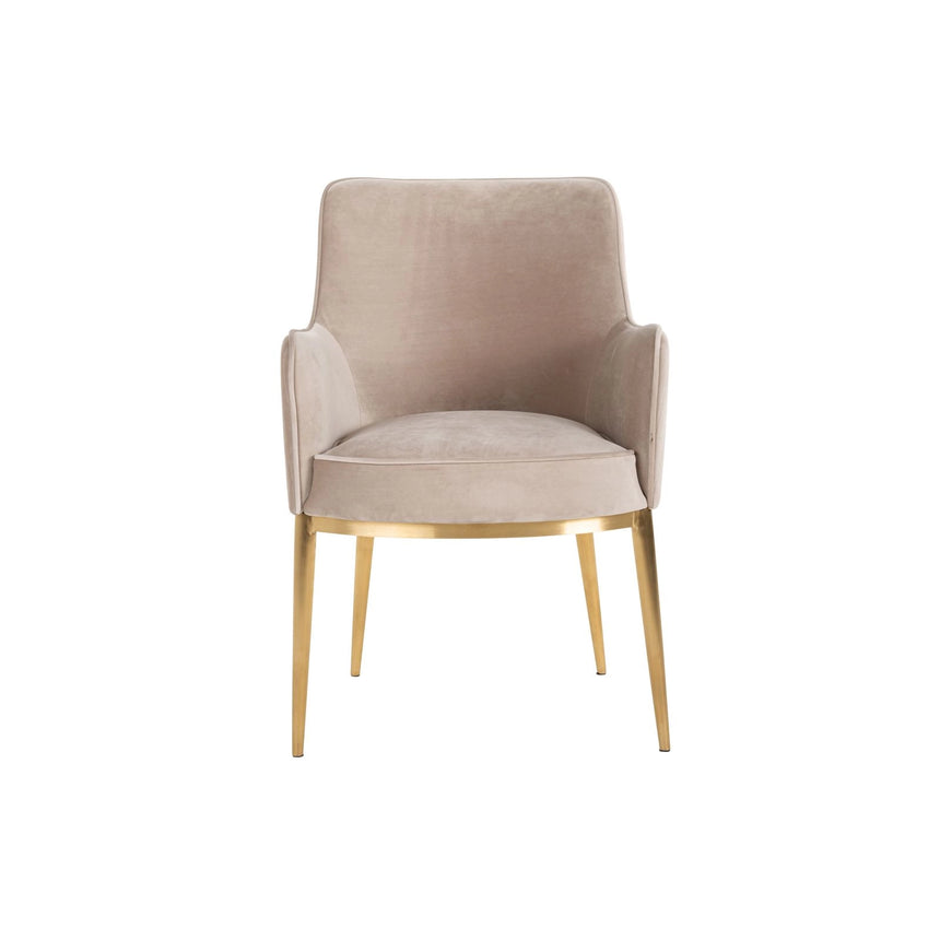 Essstuhl Breeze mit flammhemmendem Bezug in khaki velvet als 2er-Set von Richmond Interiors – Bild 6