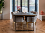 Essstuhl Breeze mit flammhemmendem Bezug in khaki velvet als 2er-Set von Richmond Interiors – Bild 9