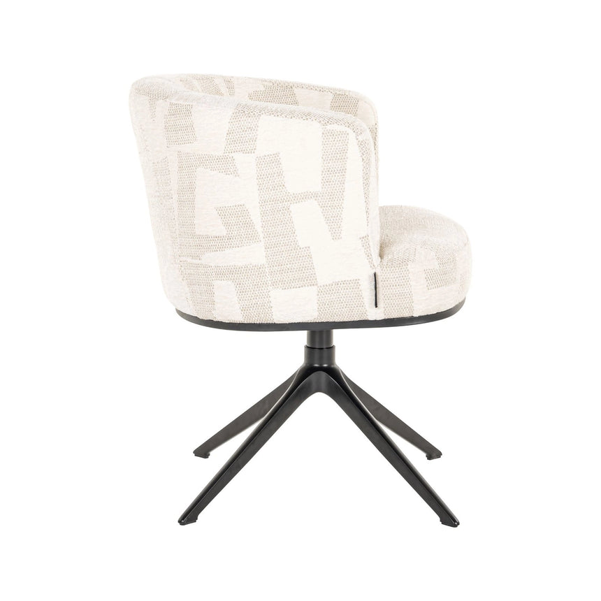 Essstuhl Cheyenne mit Drehfunktion in beige graffic von Richmond Interiors – Bild 4