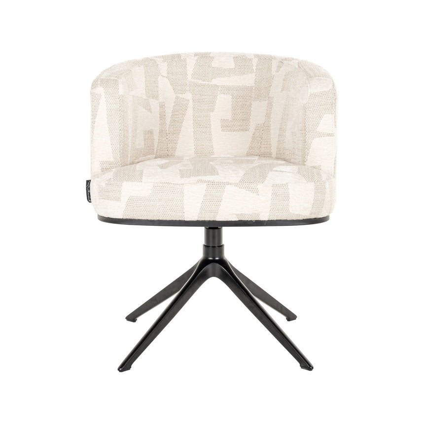 Essstuhl Cheyenne mit Drehfunktion in beige graffic von Richmond Interiors – Bild 6
