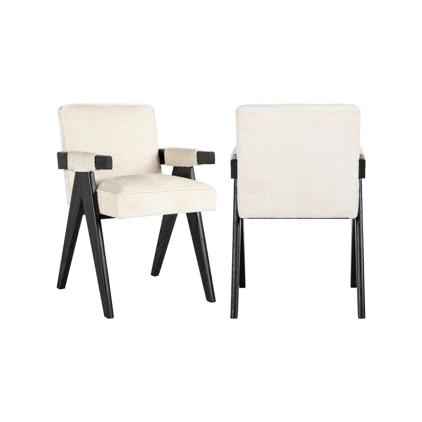Essstuhl Cooper in white chenille von Richmond Interiors – Bild 1