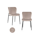 Essstuhl Darby mit flammhemmendem Bezug in khaki velvet als 2er-Set von Richmond Interiors – Bild 1