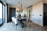 Essstuhl Darby mit flammhemmendem Bezug in khaki velvet als 2er-Set von Richmond Interiors – Bild 8