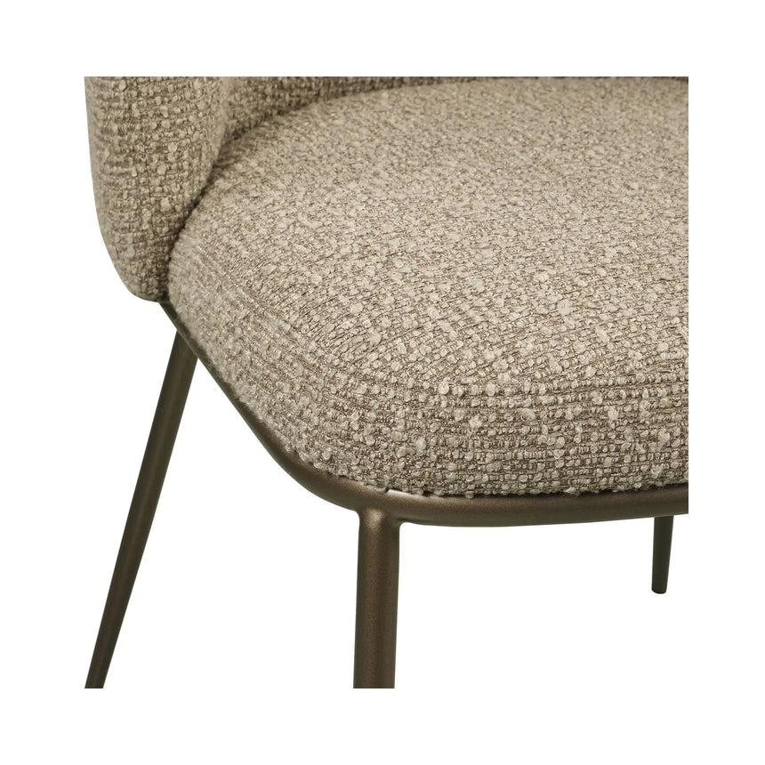 Essstuhl Elvi im 2er-Set mit flammhemmendem Bezug in mocca chunky von Richmond Interiors – Bild 7