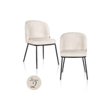 Essstuhl Elvi mit flammhemmendem Bezug in niagara beige als 2er-Set, 53x63x82 cm von Richmond Interiors – Bild 1