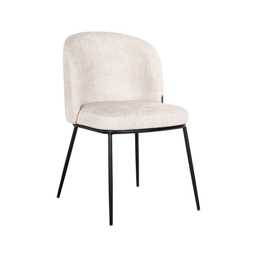 Essstuhl Elvi mit flammhemmendem Bezug in niagara beige als 2er-Set, 53x63x82 cm von Richmond Interiors – Bild 2