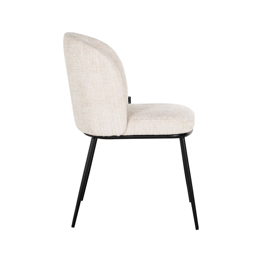 Essstuhl Elvi mit flammhemmendem Bezug in niagara beige als 2er-Set, 53x63x82 cm von Richmond Interiors – Bild 3