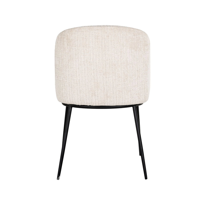 Essstuhl Elvi mit flammhemmendem Bezug in niagara beige als 2er-Set, 53x63x82 cm von Richmond Interiors – Bild 4