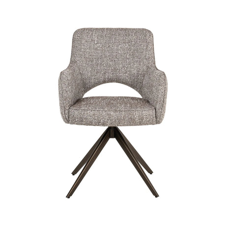 Essstuhl Ginerva mit Drehfunktion in earth tweed, 59x64x90 cm von Richmond Interiors – Bild 3