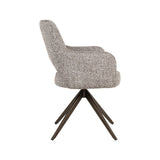 Essstuhl Ginerva mit Drehfunktion in earth tweed, 59x64x90 cm von Richmond Interiors – Bild 4