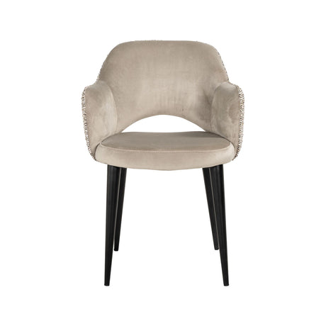 Essstuhl Giovanna mit flammhemmendem Bezug in trendy nature / khaki velvet, 60x64x85 cm von Richmond Interiors – Bild 4