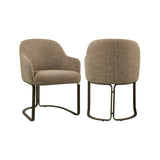 Essstuhl Hadley mit flammhemmendem Bezug in brown tweed, 60x60x81 cm von Richmond Interiors – Bild 1