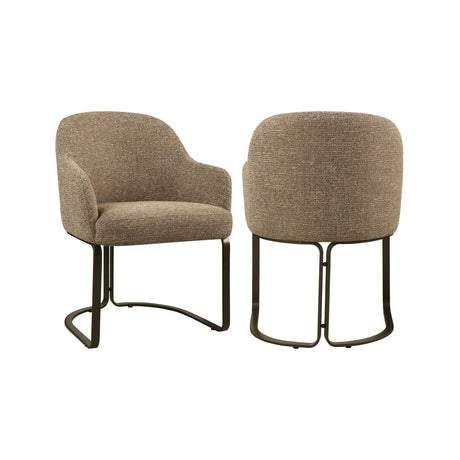Essstuhl Hadley mit flammhemmendem Bezug in brown tweed, 60x60x81 cm von Richmond Interiors – Bild 1