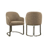 Essstuhl Hadley mit flammhemmendem Bezug in brown tweed, 60x60x81 cm von Richmond Interiors – Bild 1