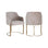 Essstuhl Hadley mit flammhemmendem Bezug in khaki velvet, 60x60x81 cm von Richmond Interiors – Bild 1