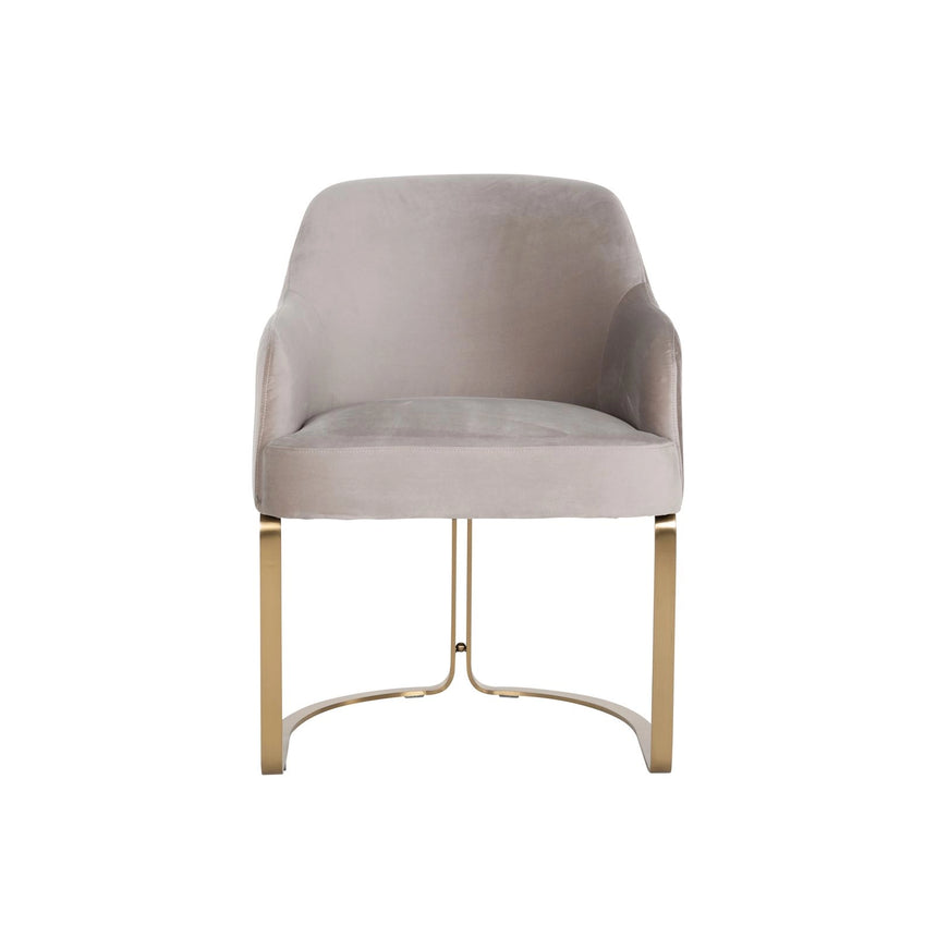 Essstuhl Hadley mit flammhemmendem Bezug in khaki velvet, 60x60x81 cm von Richmond Interiors – Bild 5