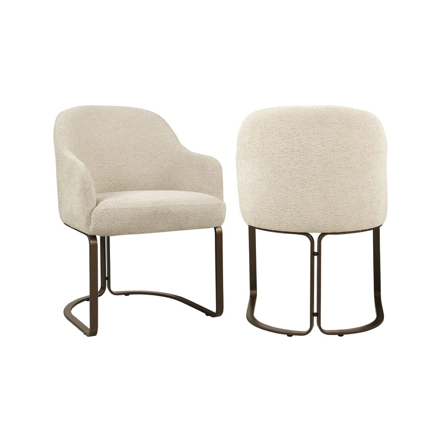 Essstuhl Hadley mit flammhemmendem Bezug in natural boldweave, 60x60x81 cm von Richmond Interiors – Bild 1