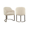 Essstuhl Hadley mit flammhemmendem Bezug in natural boldweave, 60x60x81 cm von Richmond Interiors – Bild 1