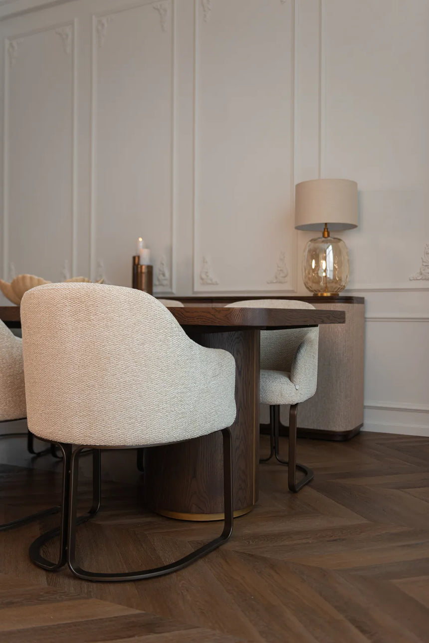 Essstuhl Hadley mit flammhemmendem Bezug in natural boldweave, 60x60x81 cm von Richmond Interiors – Bild 10