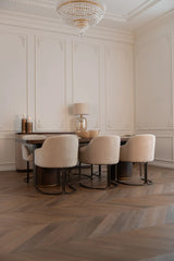 Essstuhl Hadley mit flammhemmendem Bezug in natural boldweave, 60x60x81 cm von Richmond Interiors – Bild 2