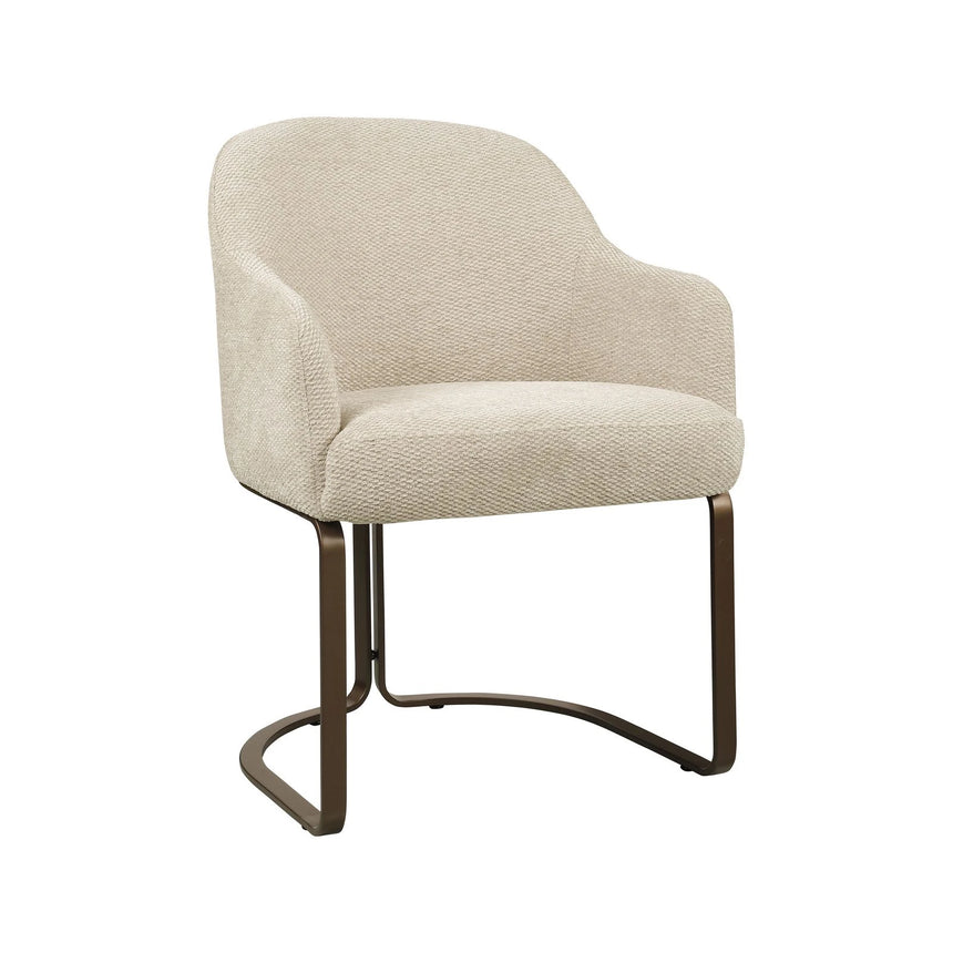 Essstuhl Hadley mit flammhemmendem Bezug in natural boldweave, 60x60x81 cm von Richmond Interiors – Bild 3