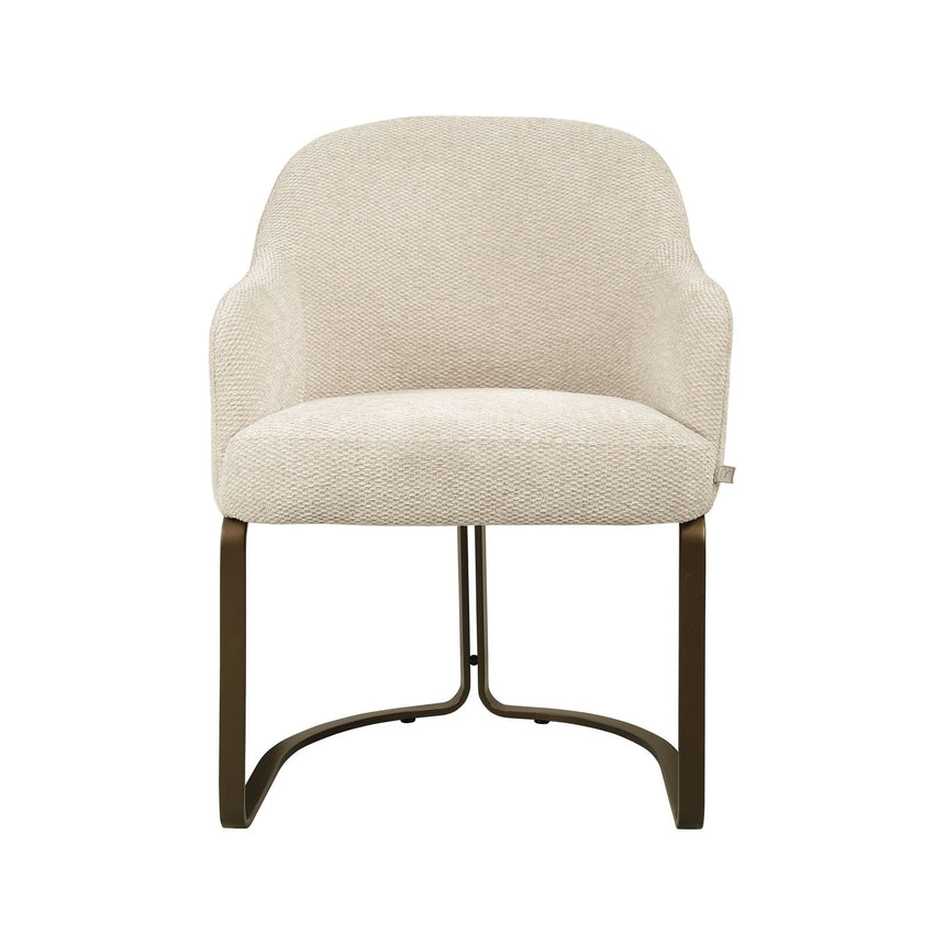 Essstuhl Hadley mit flammhemmendem Bezug in natural boldweave, 60x60x81 cm von Richmond Interiors – Bild 4