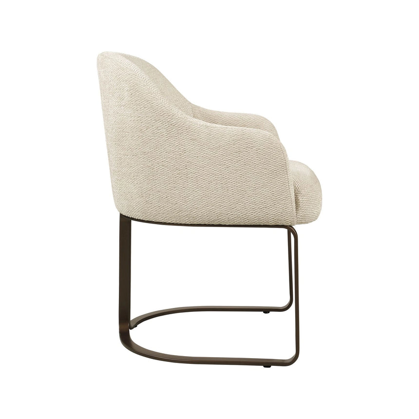 Essstuhl Hadley mit flammhemmendem Bezug in natural boldweave, 60x60x81 cm von Richmond Interiors – Bild 5