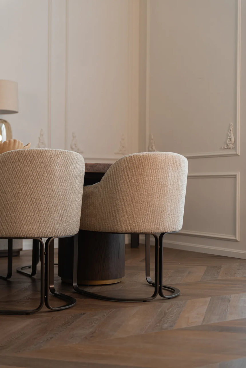 Essstuhl Hadley mit flammhemmendem Bezug in natural boldweave, 60x60x81 cm von Richmond Interiors – Bild 9