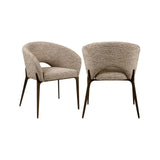 Essstuhl Kenzi in mocca linear von Richmond Interiors – Bild 1