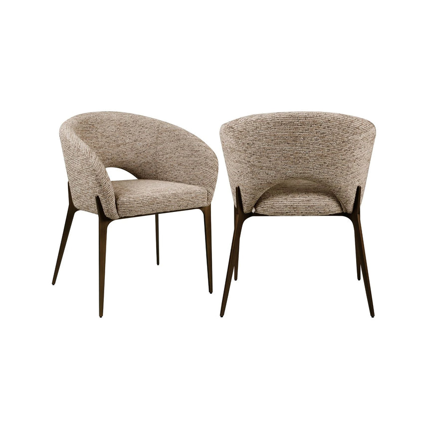 Essstuhl Kenzi in mocca linear von Richmond Interiors – Bild 1