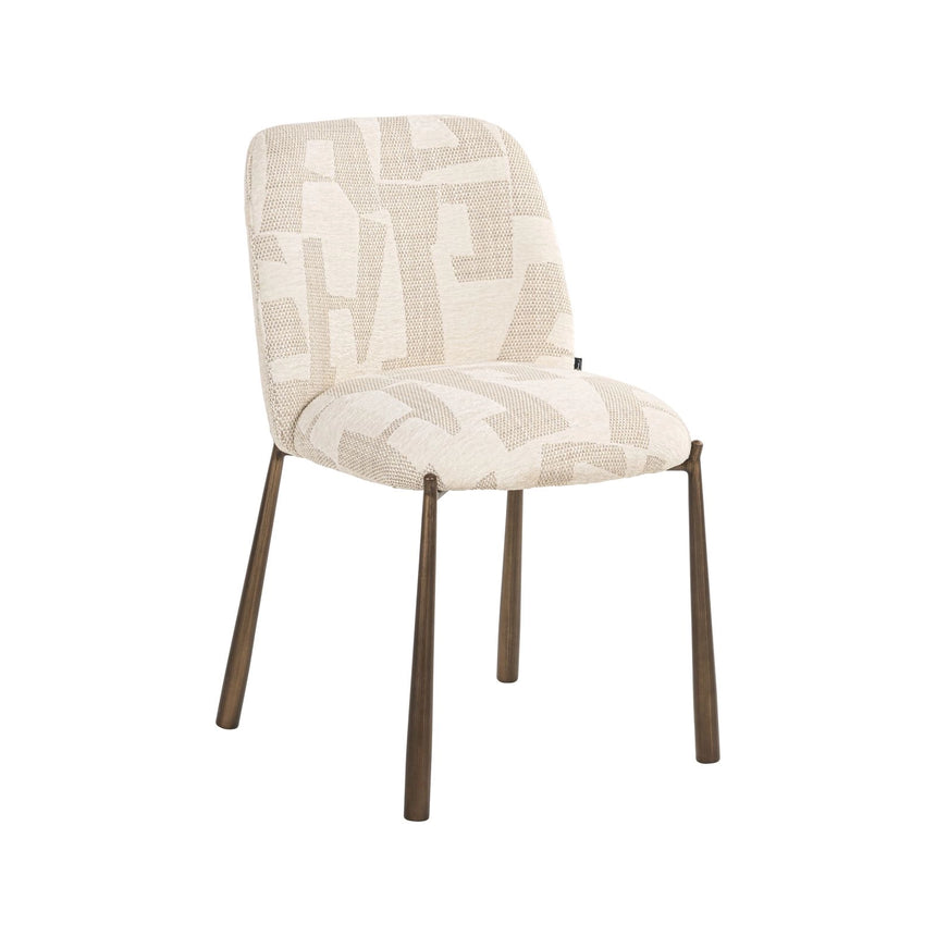 Essstuhl Lana in beige graffic als 2er-Set von Richmond Interiors – Bild 3