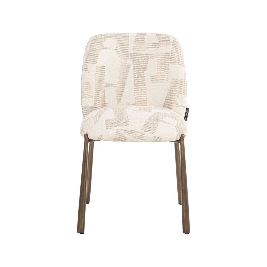Essstuhl Lana in beige graffic als 2er-Set von Richmond Interiors – Bild 6