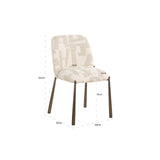 Essstuhl Lana in beige graffic als 2er-Set von Richmond Interiors – Bild 7