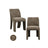 Essstuhl Maya im 2er-Set in brown softweave von Richmond Interiors – Bild 1
