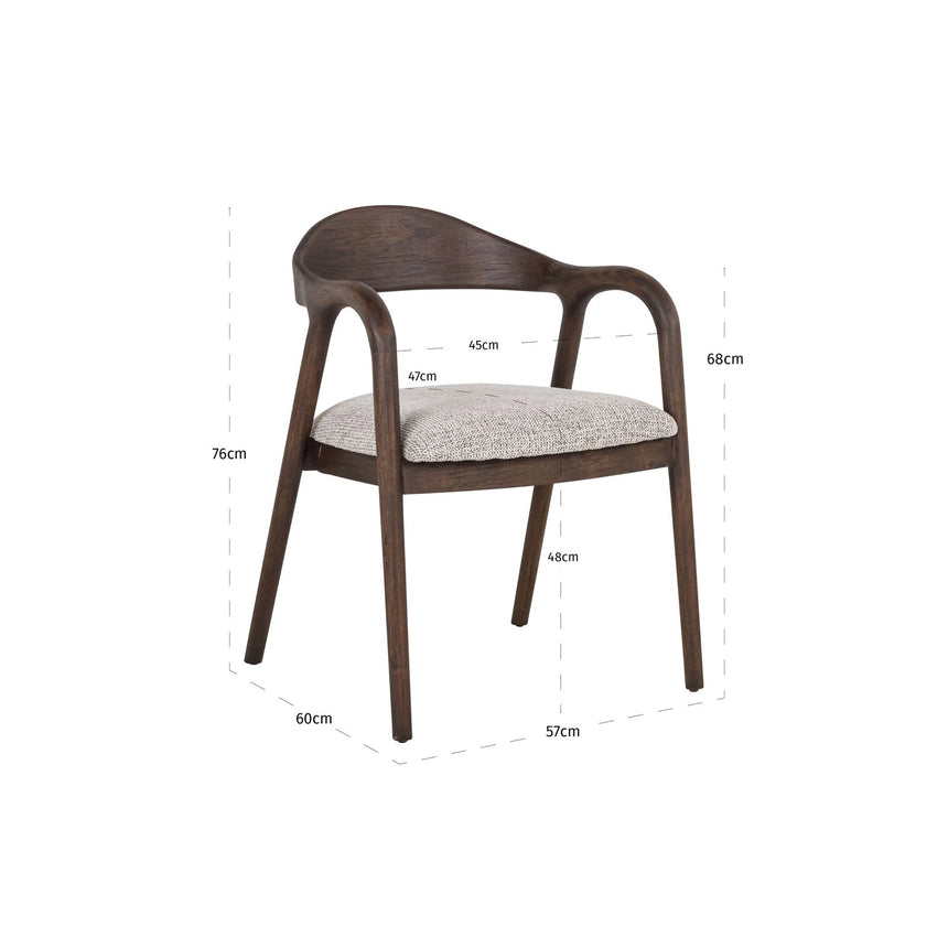 Essstuhl Mihara in mocca fancy von Richmond Interiors – Bild 6