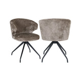 Essstuhl Milly, drehbar, aus Chenille in Niagara Stone von Richmond Interiors – Bild 1