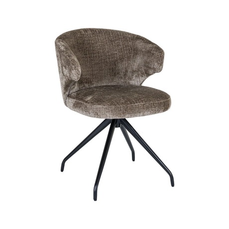 Essstuhl Milly, drehbar, aus Chenille in Niagara Stone von Richmond Interiors – Bild 2