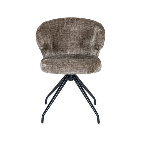 Essstuhl Milly, drehbar, aus Chenille in Niagara Stone von Richmond Interiors – Bild 5