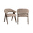 Essstuhl Mori mit flammhemmendem Bezug in mocca linear, 63x59x79 cm von Richmond Interiors – Bild 1