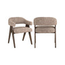 Essstuhl Mori mit flammhemmendem Bezug in mocca linear, 63x59x79 cm von Richmond Interiors – Bild 1