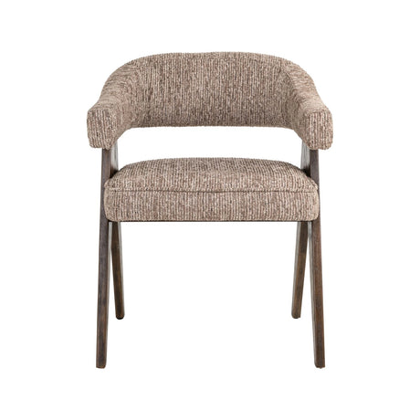 Essstuhl Mori mit flammhemmendem Bezug in mocca linear, 63x59x79 cm von Richmond Interiors – Bild 3