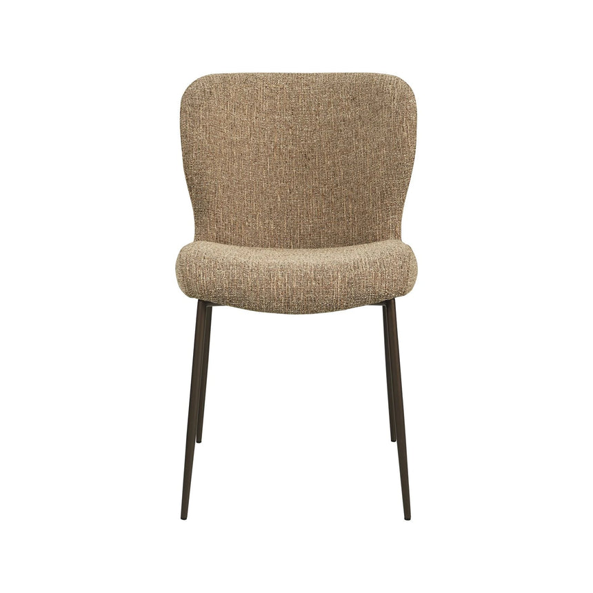 Essstuhl Odarby im 2er-Set mit flammhemmendem Bezug in brown tweed, 51x64x84 cm von Richmond Interiors – Bild 3