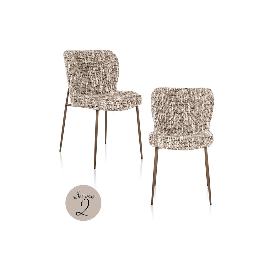 Essstuhl Odarby in brown omara als 2er-Set, 51x64x84 cm von Richmond Interiors – Bild 1