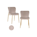 Essstuhl Odessa mit flammhemmendem Bezug in khaki velvet als 2er-Set von Richmond Interiors – Bild 1