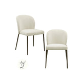 Essstuhl Stacker im 2er-Set mit flammhemmendem Bezug in biscotti, 54x60x82 cm von Richmond Interiors – Bild 1