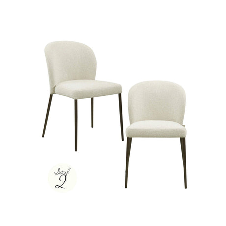 Essstuhl Stacker im 2er-Set mit flammhemmendem Bezug in biscotti, 54x60x82 cm von Richmond Interiors – Bild 1