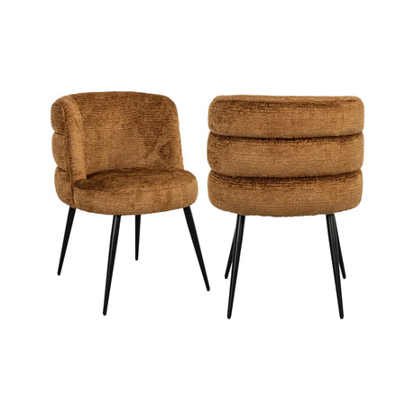 Essstuhl Stella in cognac fusion, 63x63x83 cm von Richmond Interiors – Bild 1