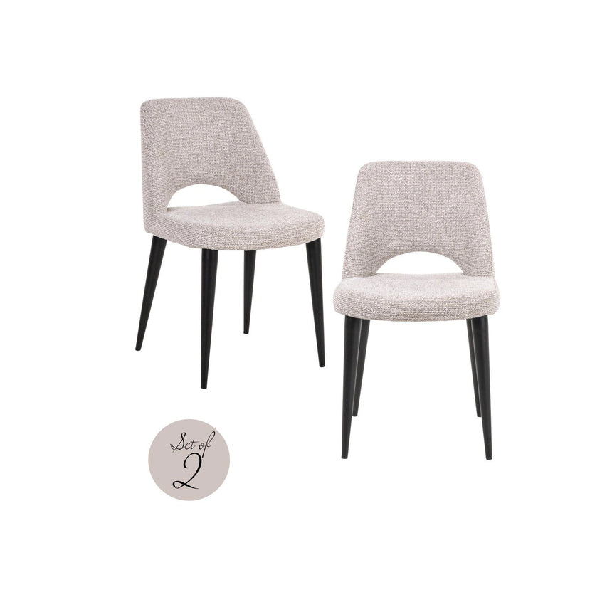 Essstuhl Tabitha in Natural Fancy, feuerhemmend, 2er-Set von Richmond Interiors – Bild 1