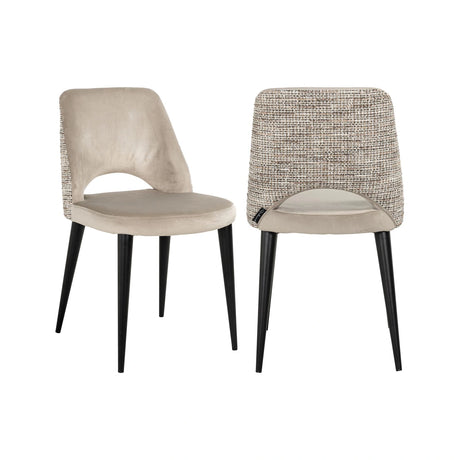Essstuhl Tabitha mit flammhemmendem Bezug in trendy nature als 2er-Set von Richmond Interiors – Bild 2