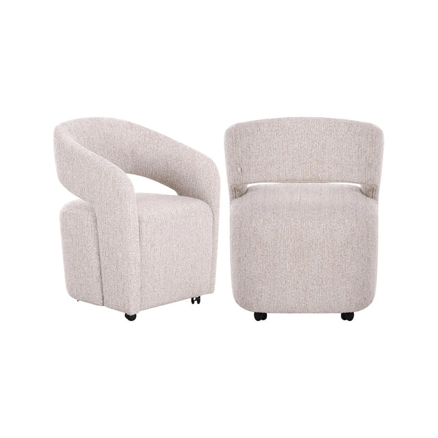 Essstuhl Vixen mit Rollen in natural linear von Richmond Interiors – Bild 1